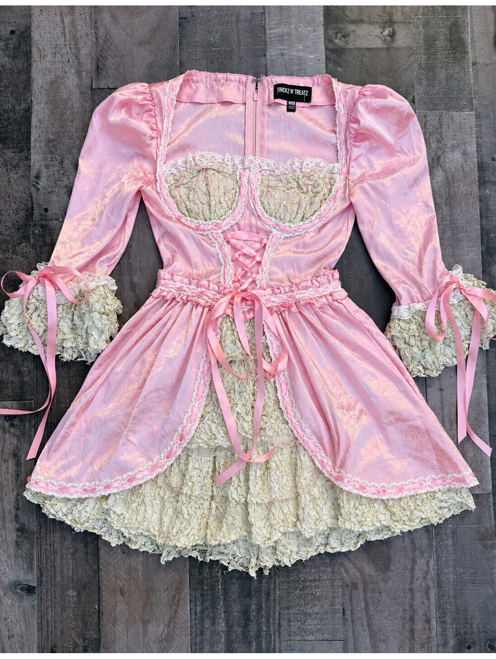 Dolls Kill Trickz N’ Treatz Cake Queen Costume XXS Pink Marie Antoinette Dress
